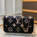 LV M80482 Louis Vuitton M69977 F¨¦licie Pochette Leather Black - luxibagsmall