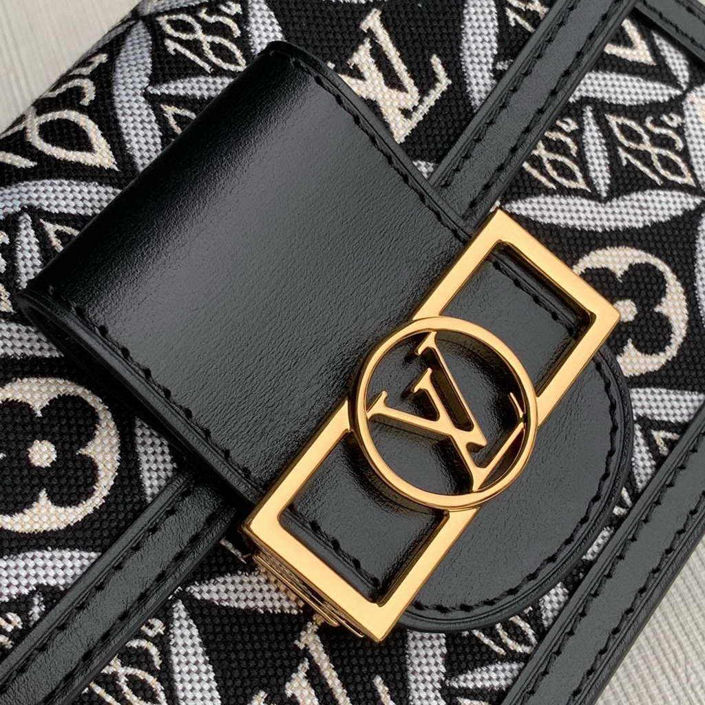 LV M69992 Louis Vuitton  Since 1854 Dauphine Chain Wallet Monogram Black