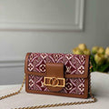 LV M69992 Louis Vuitton  Since 1854 Dauphine Chain Wallet Monogram Red