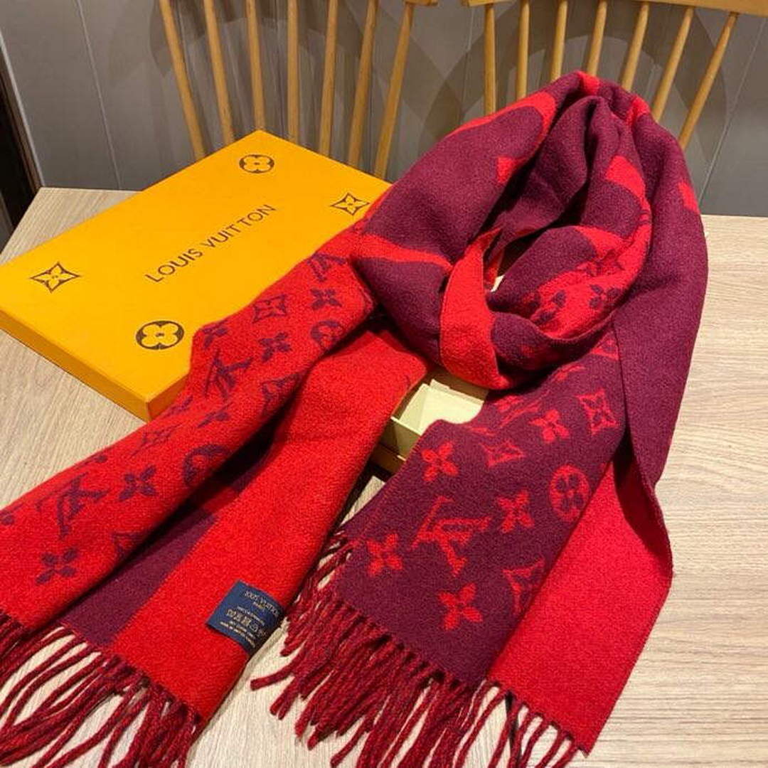 LV M70924 Louis Vuitton Monogram Split Scarf L60150 - Default Title - View 1