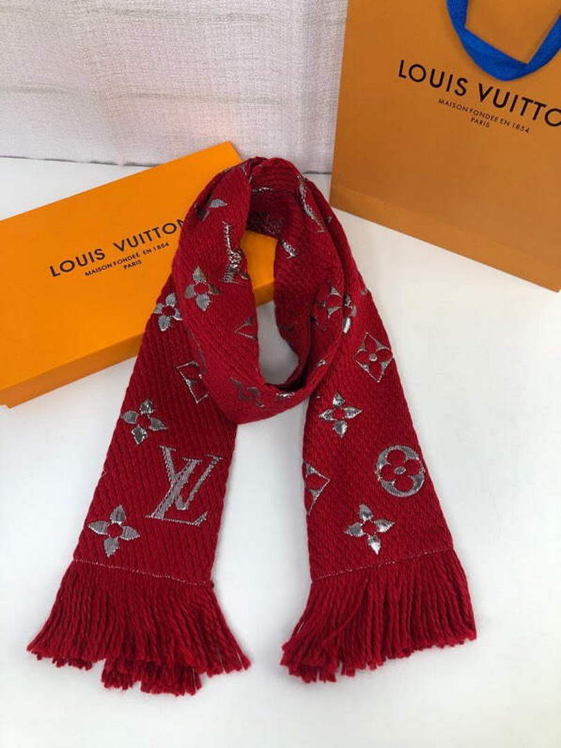 LV M72432 Louis Vuitton Logomania Scarf L60136