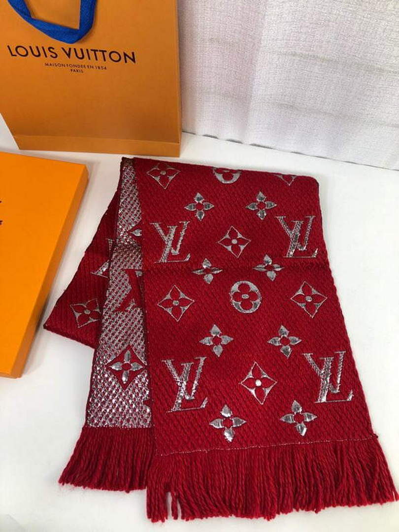 LV M72432 Louis Vuitton Logomania Scarf L60136