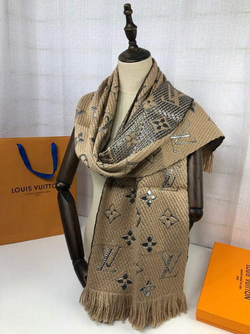 LV M72432 Louis Vuitton Logomania Scarf L60138