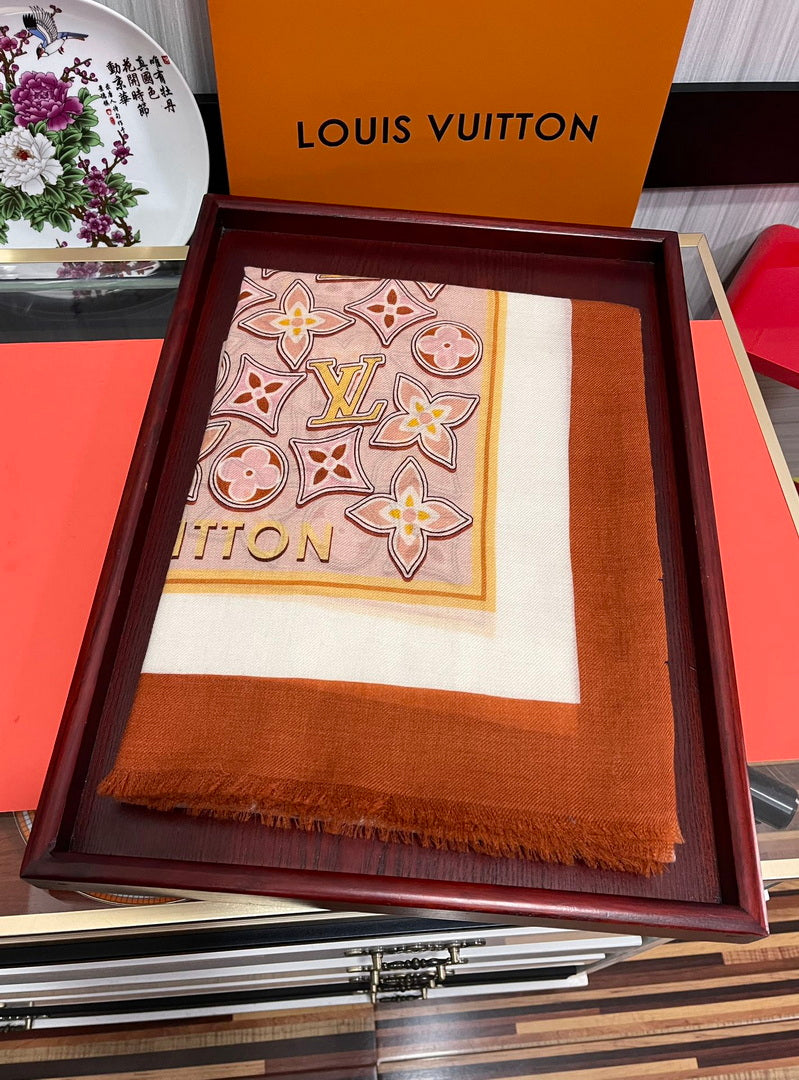LV M73675 Louis Vuitton Fashion Printing Scarf Stole L60182