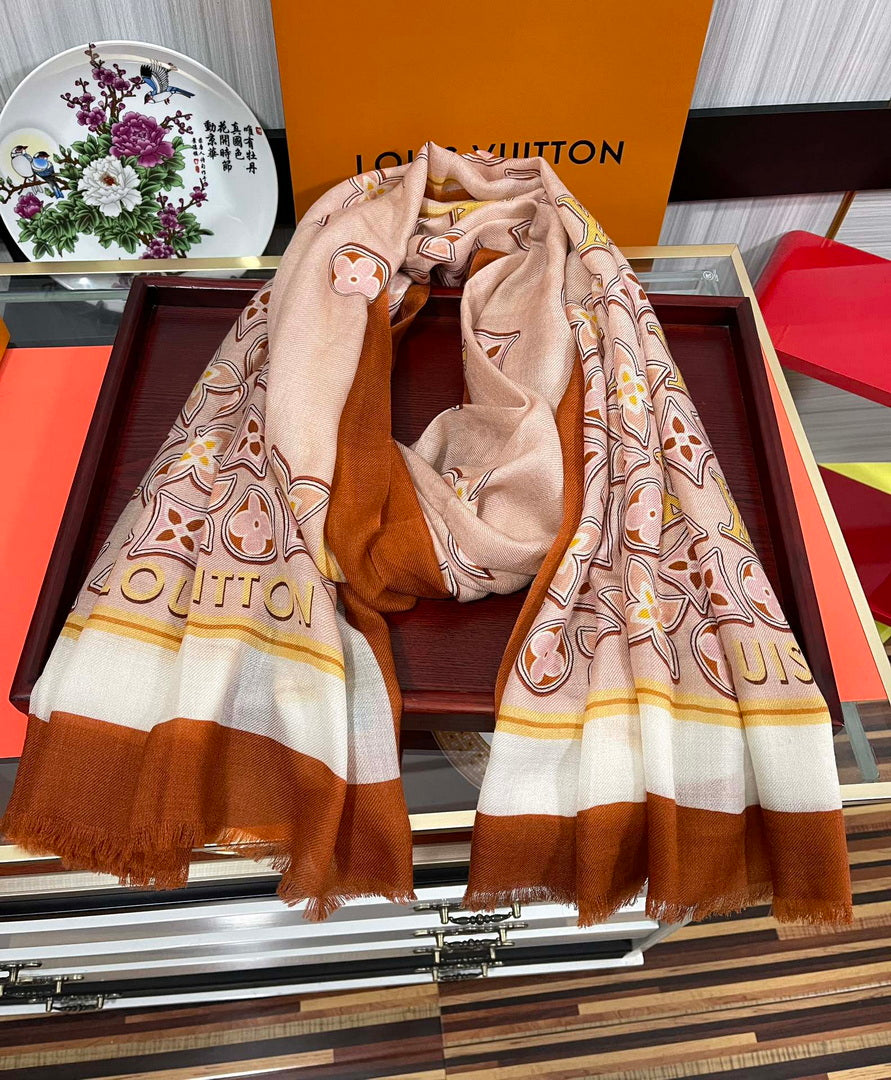 LV M73675 Louis Vuitton Fashion Printing Scarf Stole L60182
