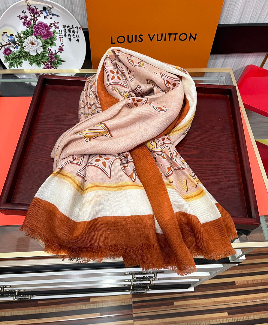 LV M73675 Louis Vuitton Fashion Printing Scarf Stole L60182