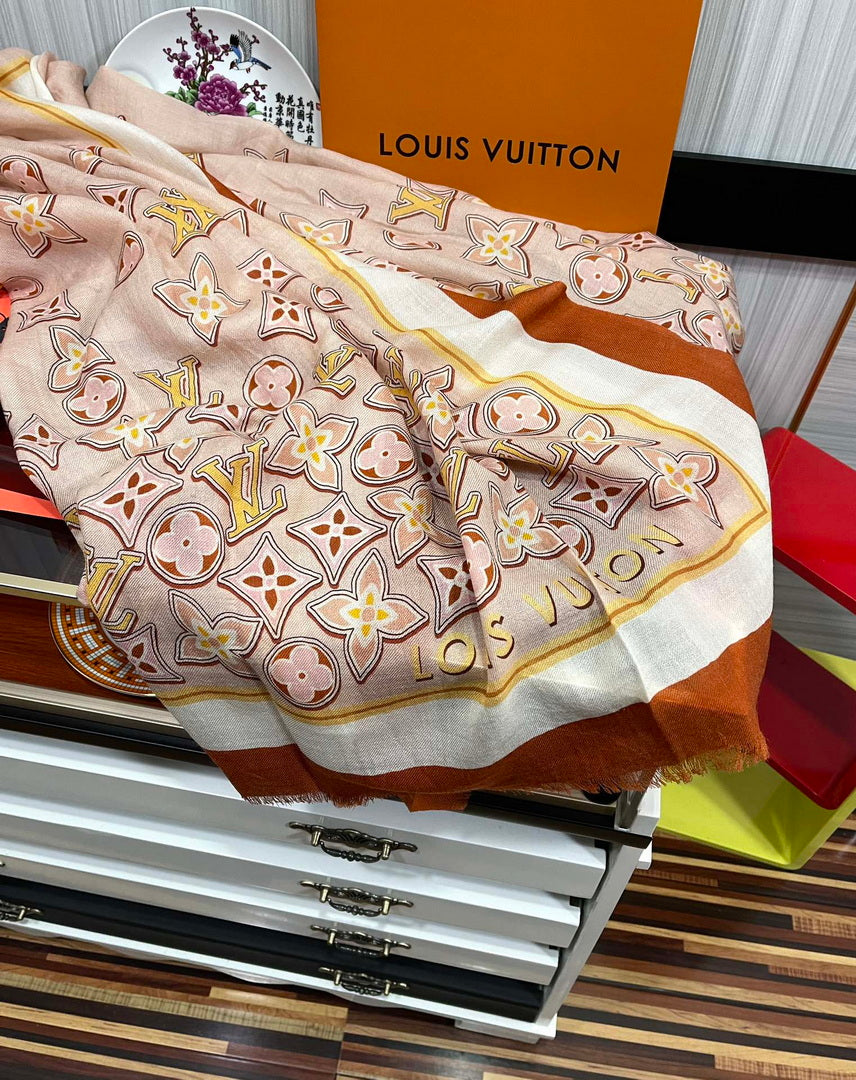 LV M73675 Louis Vuitton Fashion Printing Scarf Stole L60182