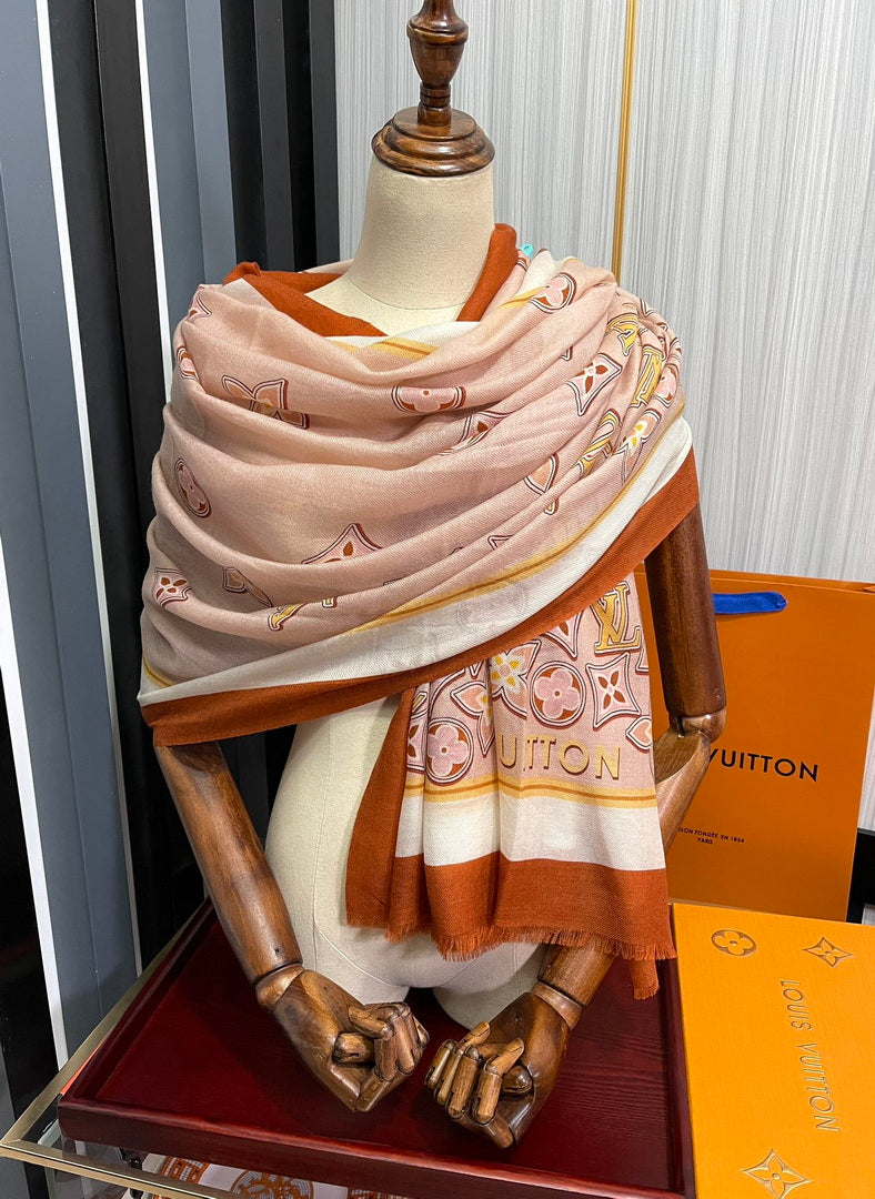LV M73675 Louis Vuitton Fashion Printing Scarf Stole L60182