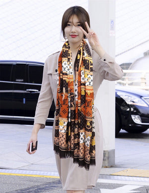 LV M73675 Louis Vuitton Fashion Printing Scarf Stole L60183 - Default Title - View 2