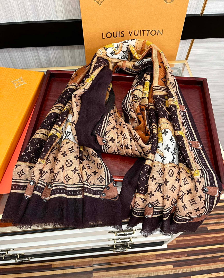 LV M73675 Louis Vuitton Fashion Printing Scarf Stole L60183