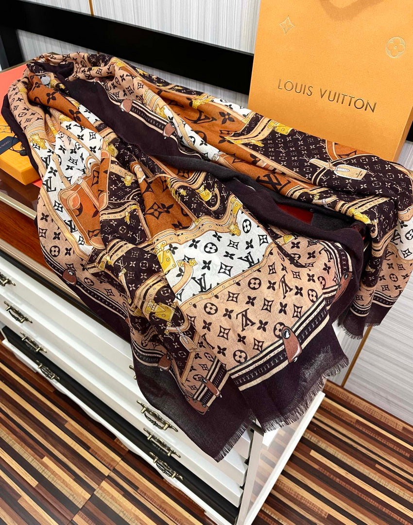LV M73675 Louis Vuitton Fashion Printing Scarf Stole L60183