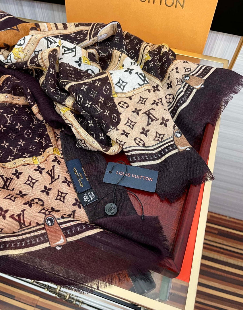 LV M73675 Louis Vuitton Fashion Printing Scarf Stole L60183
