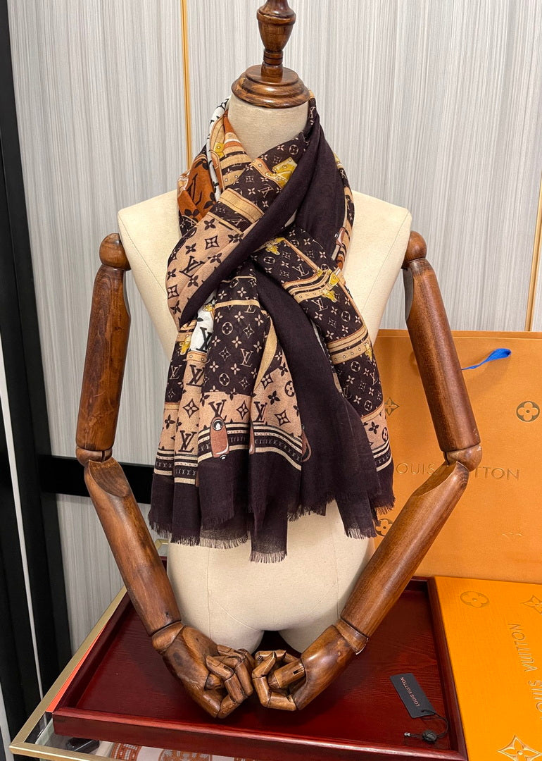 LV M73675 Louis Vuitton Fashion Printing Scarf Stole L60183