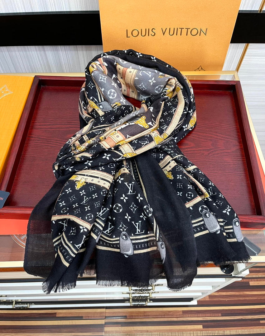 LV M73675 Louis Vuitton Fashion Printing Scarf Stole L60184