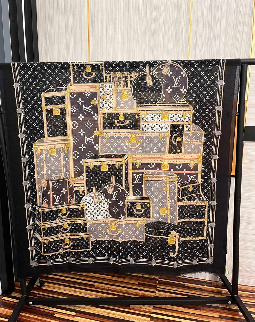 LV M73675 Louis Vuitton Fashion Printing Scarf Stole L60184