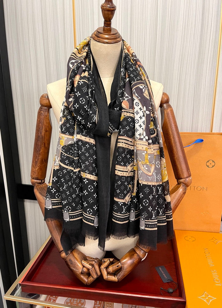 LV M73675 Louis Vuitton Fashion Printing Scarf Stole L60184