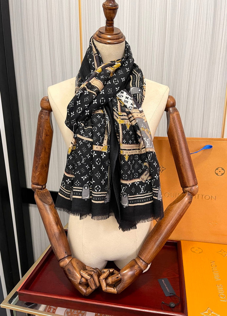 LV M73675 Louis Vuitton Fashion Printing Scarf Stole L60184