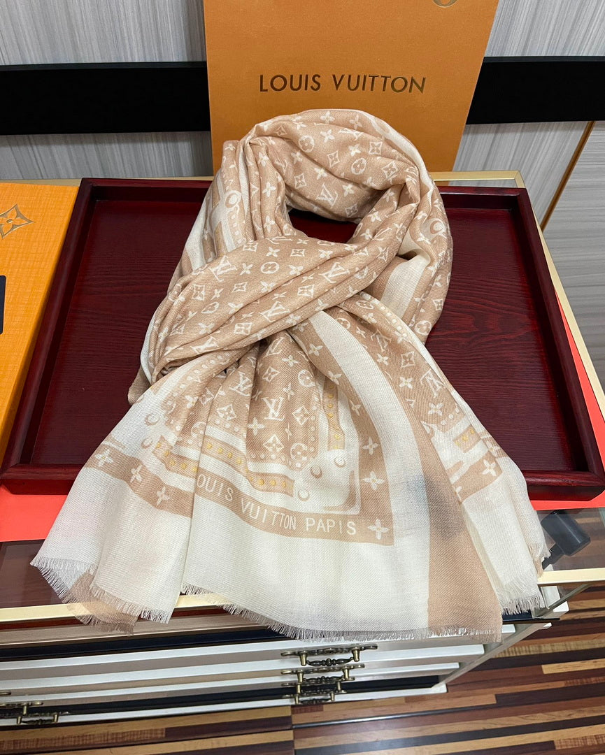 LV M73675 Louis Vuitton Fashion Printing Scarf Stole L60185
