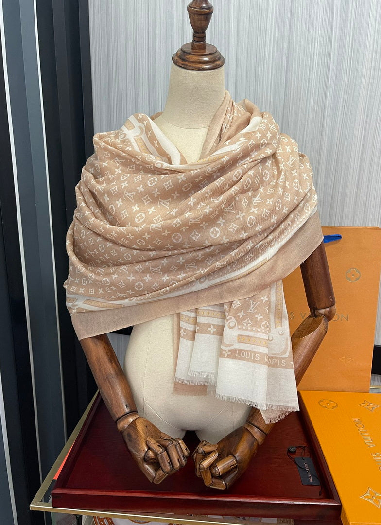 LV M73675 Louis Vuitton Fashion Printing Scarf Stole L60185 - Default Title - View 1