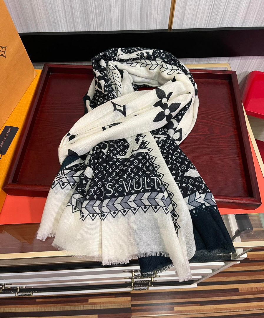 LV M73675 Louis Vuitton Fashion Printing Scarf Stole L60186