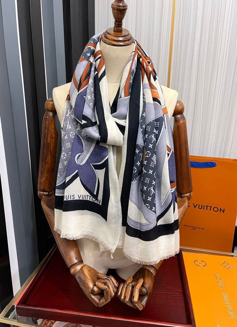 LV M73675 Louis Vuitton Fashion Printing Scarf Stole L60187