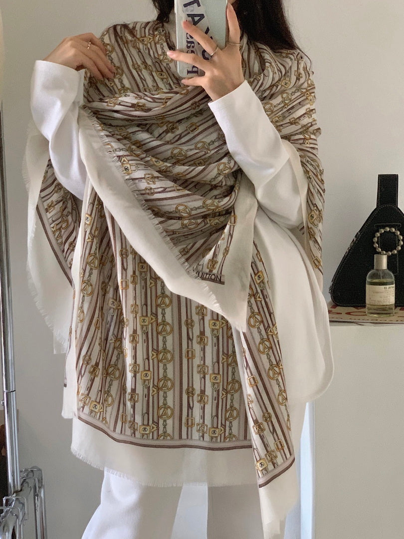 LV M73675 Louis Vuitton Fashion Printing Scarf Stole L60188 - Default Title - View 1