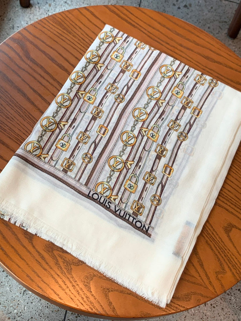 LV M73675 Louis Vuitton Fashion Printing Scarf Stole L60188