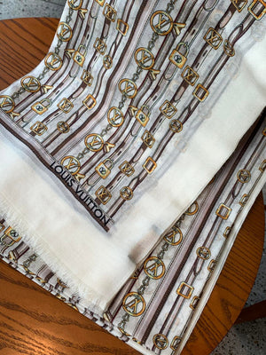 LV M73675 Louis Vuitton Fashion Printing Scarf Stole L60188 - Default Title - View 4