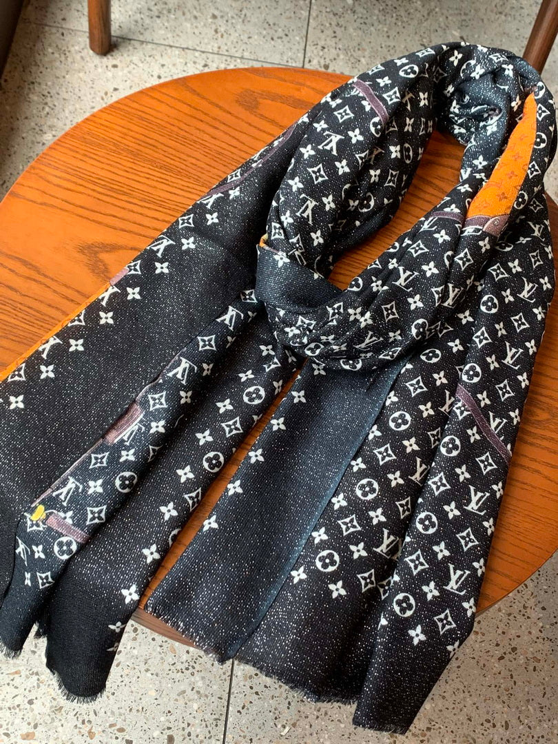 LV M73675 Louis Vuitton Fashion Printing Scarf Stole L60189