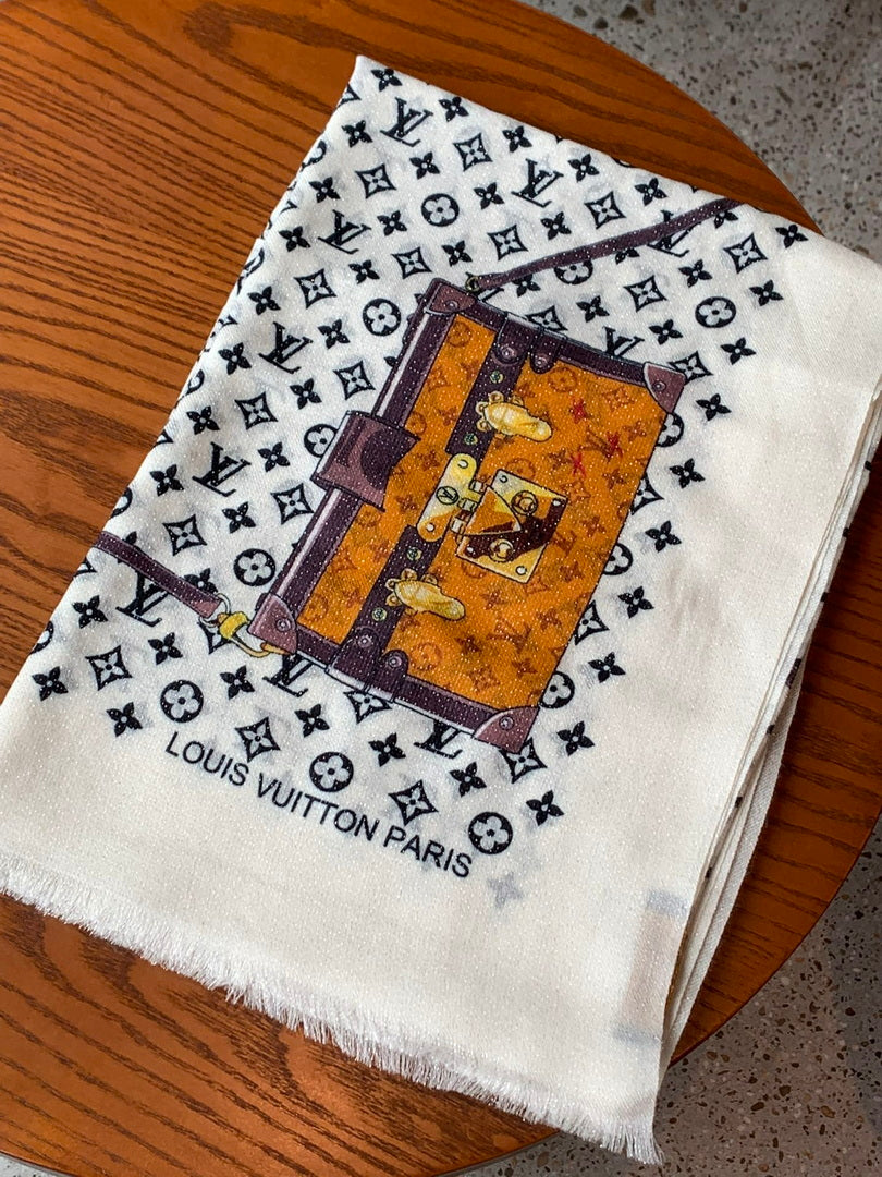 LV M73675 Louis Vuitton Fashion Printing Scarf Stole L60190