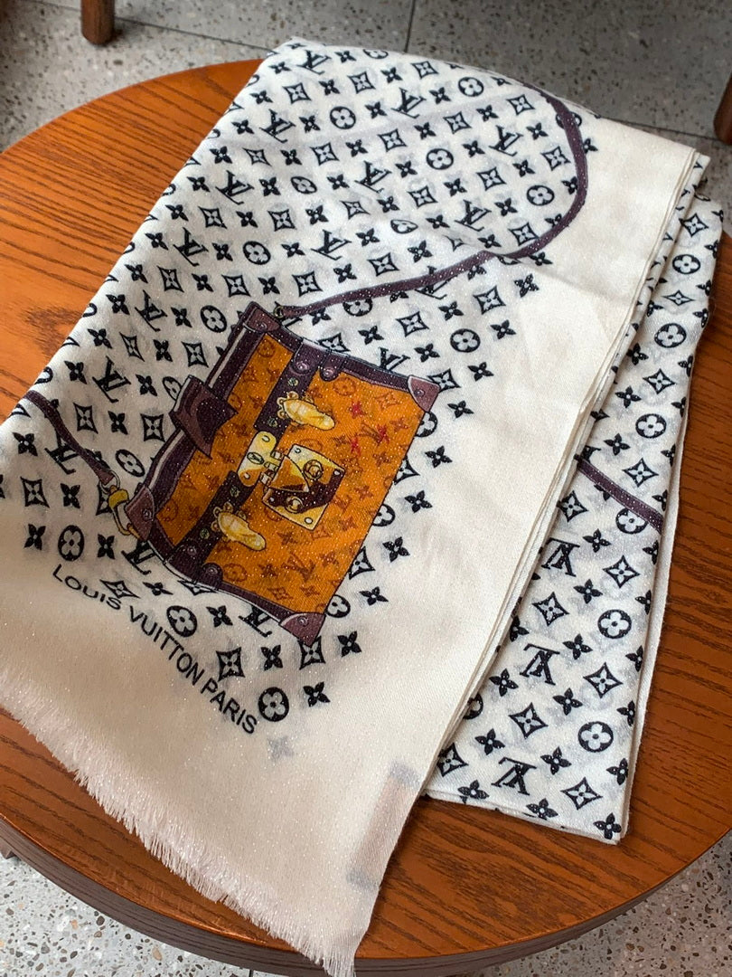 LV M73675 Louis Vuitton Fashion Printing Scarf Stole L60190