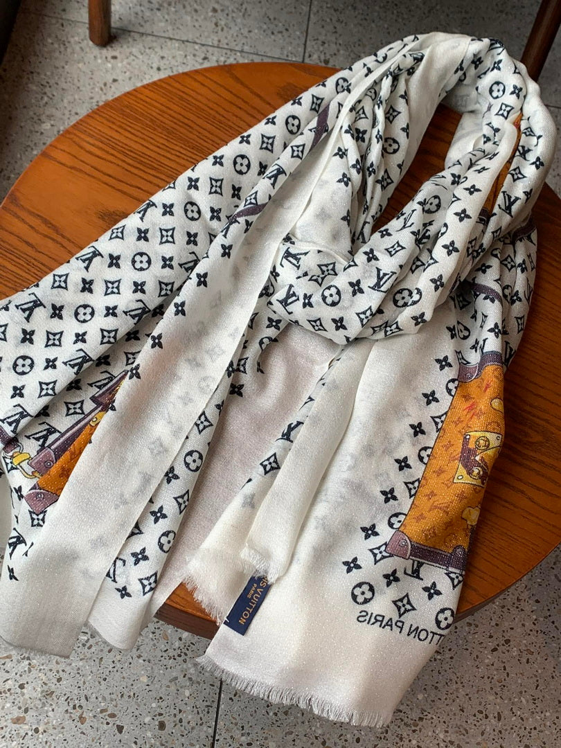 LV M73675 Louis Vuitton Fashion Printing Scarf Stole L60190