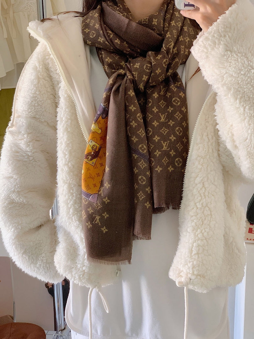 LV M73675 Louis Vuitton Fashion Printing Scarf Stole L60191