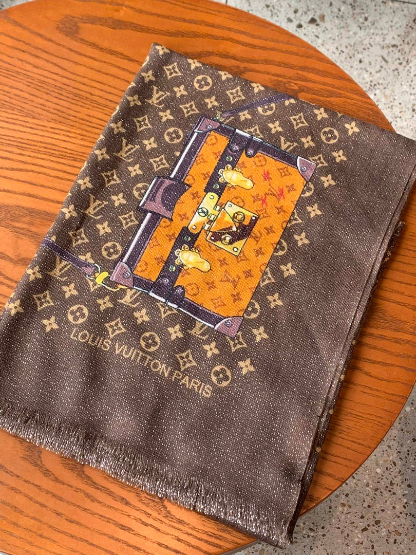 LV M73675 Louis Vuitton Fashion Printing Scarf Stole L60191