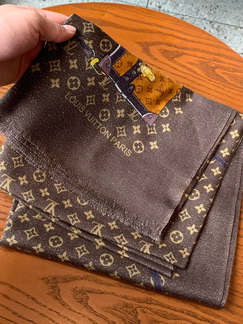 LV M73675 Louis Vuitton Fashion Printing Scarf Stole L60191