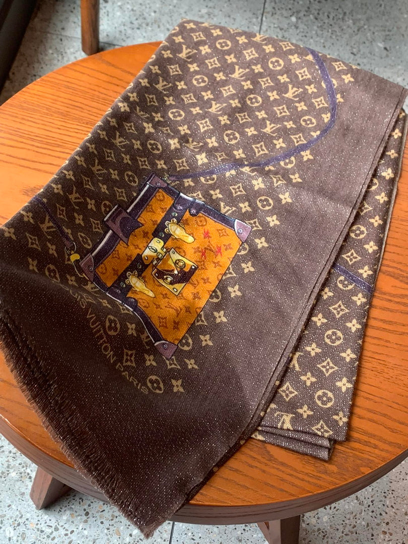 LV M73675 Louis Vuitton Fashion Printing Scarf Stole L60191