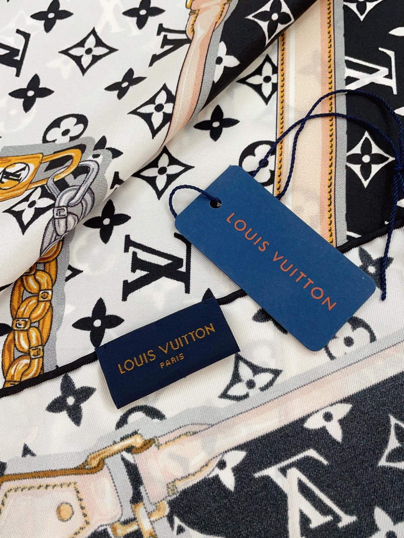 LV M78667 Louis Vuitton Monogram Confidential square Scarf L60196