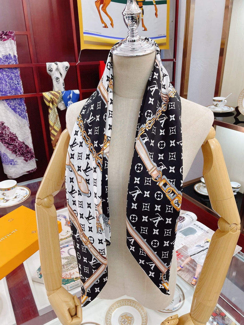 LV M78667 Louis Vuitton Monogram Confidential square Scarf L60196