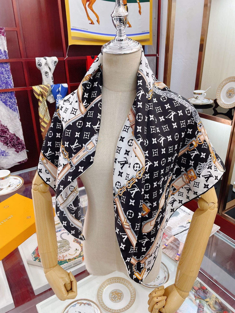 LV M78667 Louis Vuitton Monogram Confidential square Scarf L60196