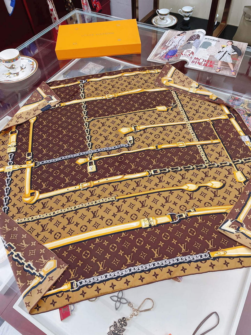 LV M78666 Louis Vuitton Monogram Confidential square Scarf L60197