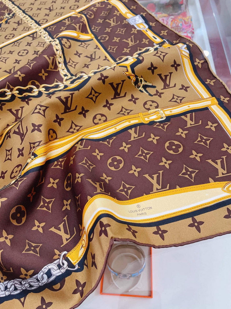 LV M78666 Louis Vuitton Monogram Confidential square Scarf L60197