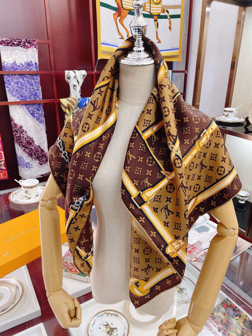 LV M78666 Louis Vuitton Monogram Confidential square Scarf L60197