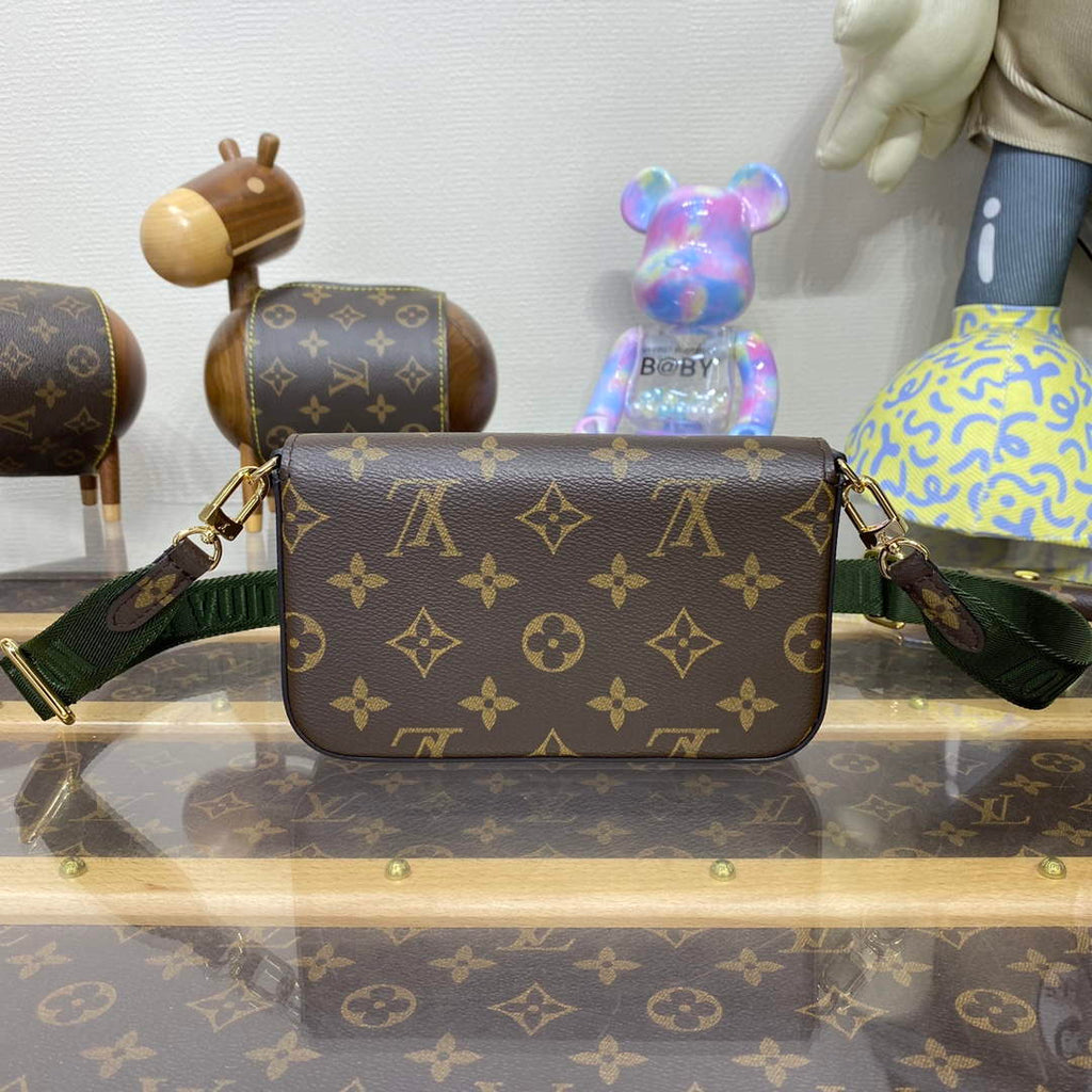 LV M80091 Louis Vuitton F¨¦licie Strap & Go Bag Khaki Green