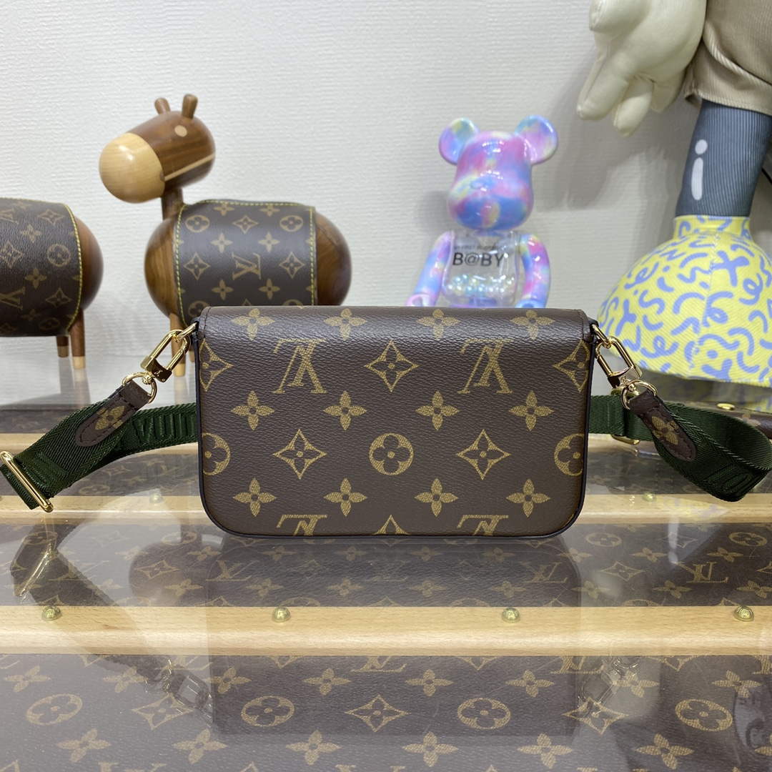 LV M80091 Louis Vuitton F¨¦licie Strap & Go Bag Khaki Green