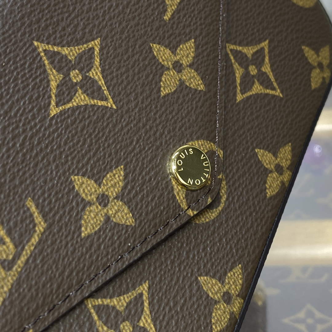 LV M80091 Louis Vuitton F¨¦licie Strap & Go Bag Khaki Green
