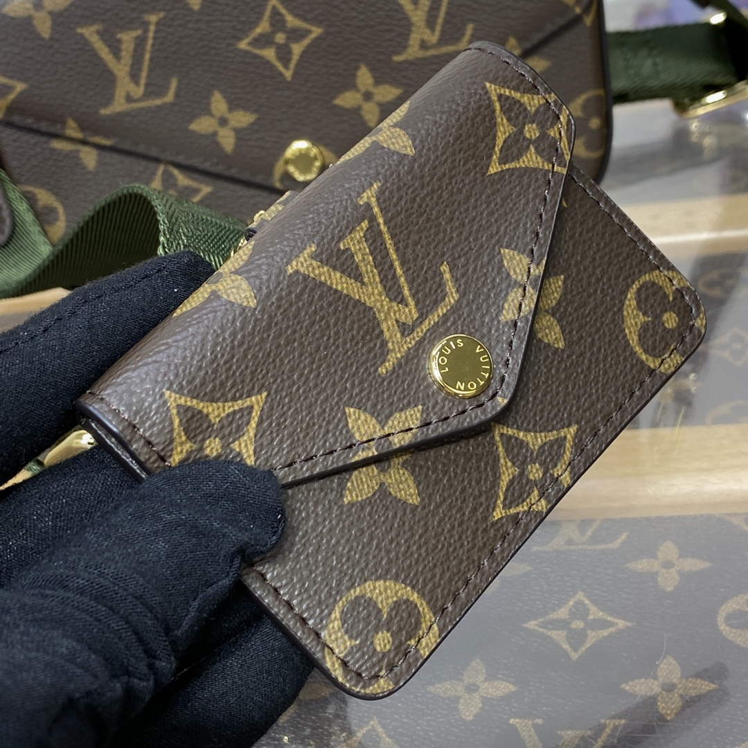 LV M80091 Louis Vuitton F¨¦licie Strap & Go Bag Khaki Green - Default Title - View 6