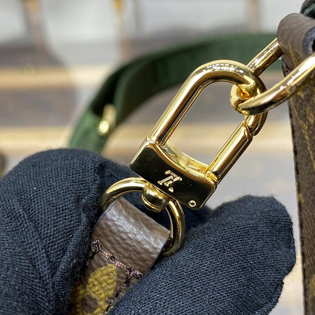 LV M80091 Louis Vuitton F¨¦licie Strap & Go Bag Khaki Green
