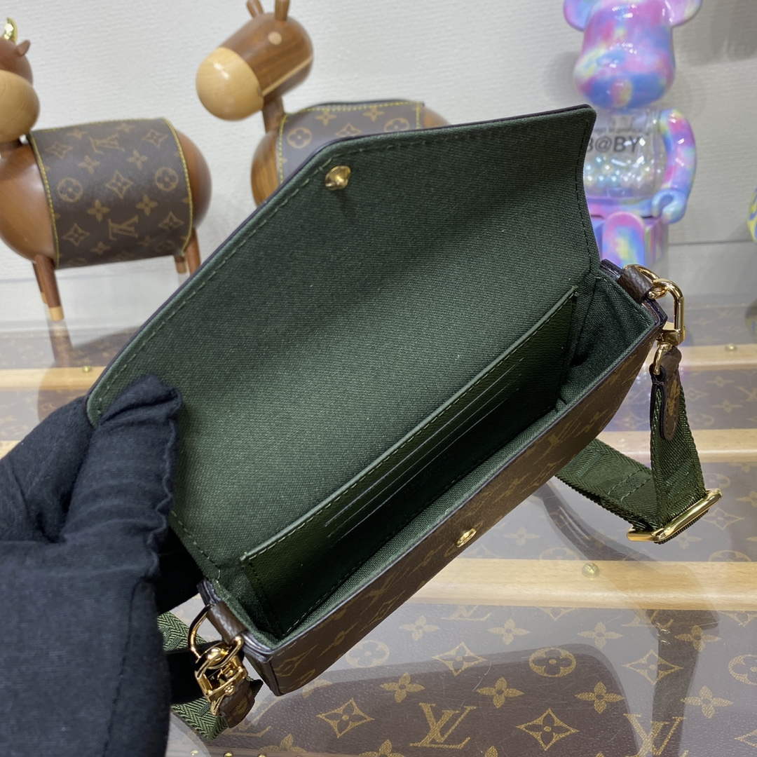 LV M80091 Louis Vuitton F¨¦licie Strap & Go Bag Khaki Green - Default Title - View 9