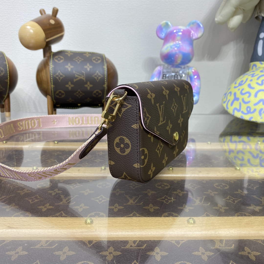 LV M80091 Louis Vuitton F¨¦licie Strap & Go Bag Pink - Default Title - View 3