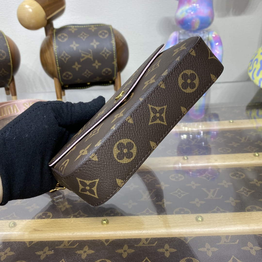 LV M80091 Louis Vuitton F¨¦licie Strap & Go Bag Pink - Default Title - View 4